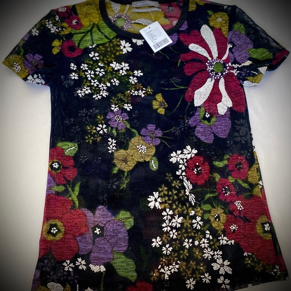 Urban Outfitters Mesh Material, Flower Embroidery